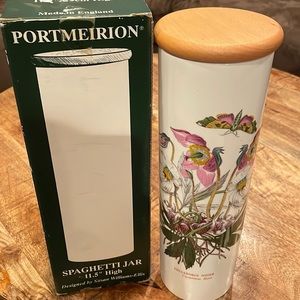 Portmeirion 11.5” spaghetti jar: Botanic Garden. New in box